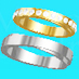 結婚指輪　ハーフエタニティー