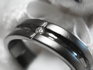 結婚指輪　ブラックロジウム