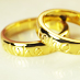 結婚指輪　彫り