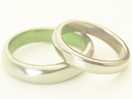 チタン　結婚指輪　緑