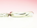 チタン　結婚指輪　流線形