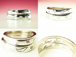 結婚指輪 桜
